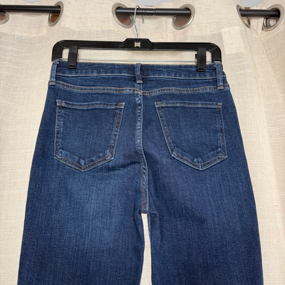 Quince High Rise Kick Flare Jeans Organic Cotton Midnight Blue Women's 26x26 - Picture 5 of 8